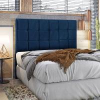 Cabeceira Julia Estofada King 195cm Azul Shop Das Cabeceiras Azul
