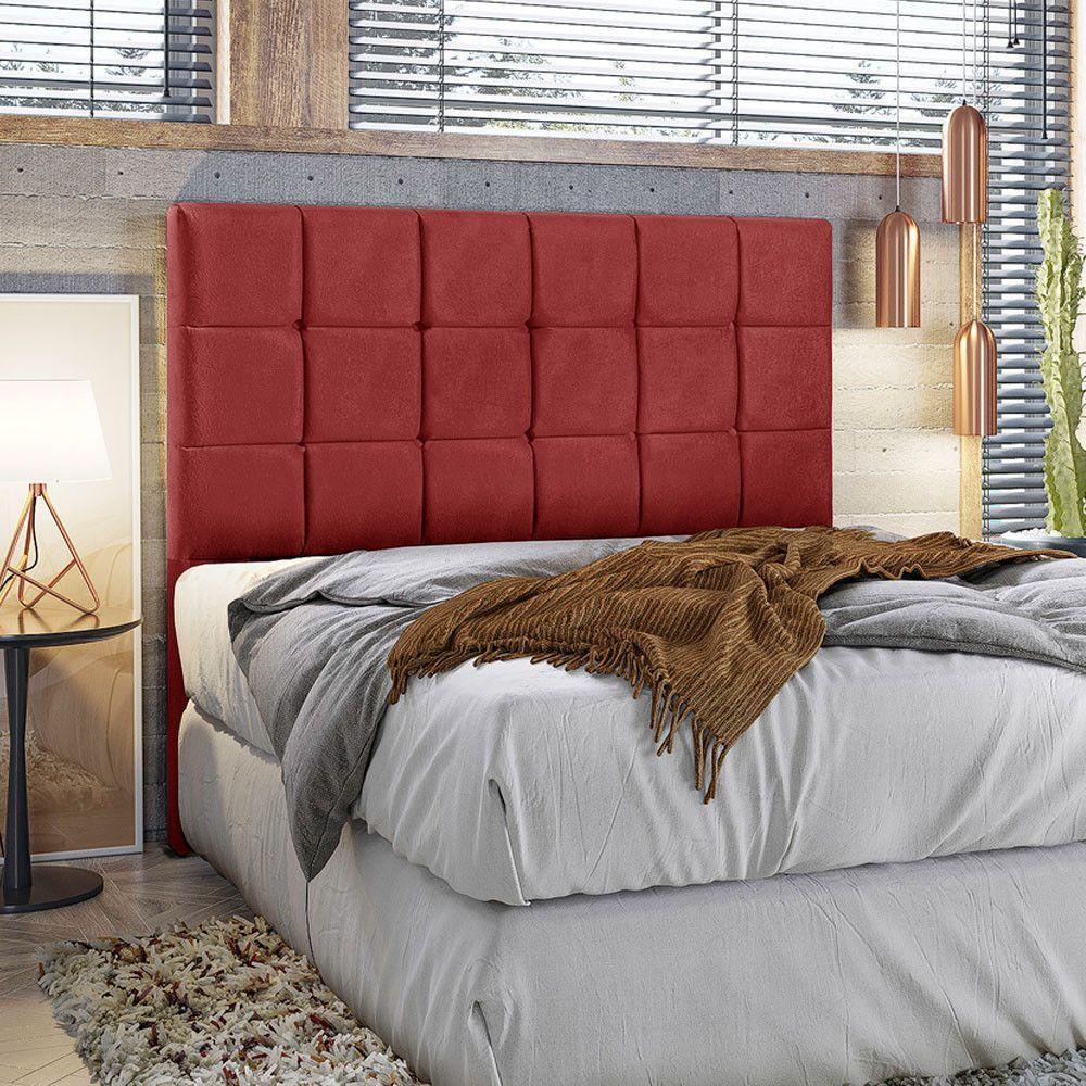Cabeceira Cama Box Queen 1,60 Julia Shop Das Cabeceiras Vermelho - 2