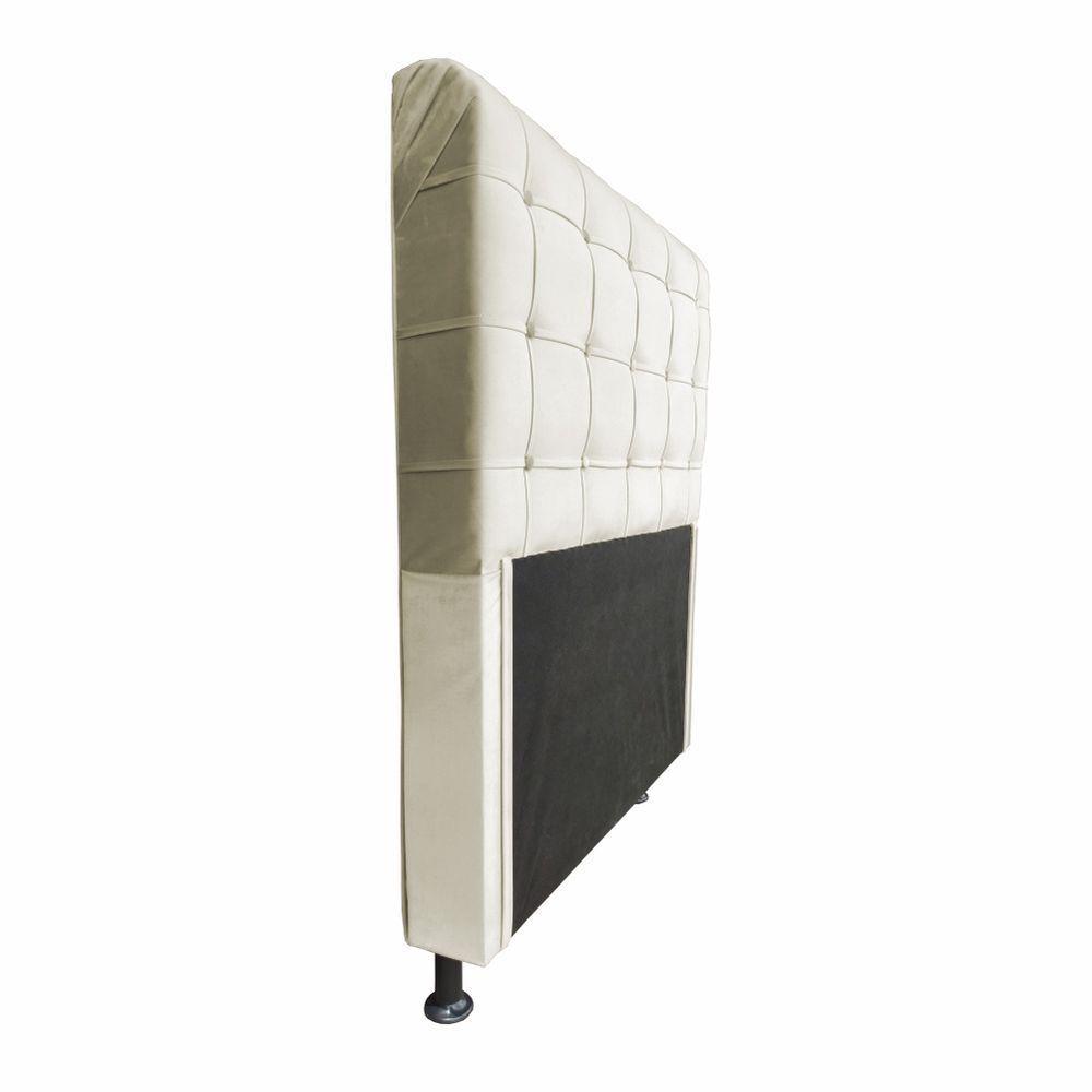 Cabeceira Dama 1,40 Cm Para Cama Box Casal Suede Bege - 3