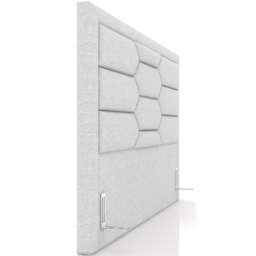 Cabeceira Cama Box Casal 140cm Estofada Nora P05 Linho Cinza Claro - 7