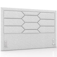 Cabeceira Cama Box Casal 140cm Estofada Nora P05 Linho Cinza Claro - 1