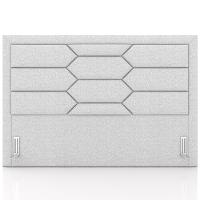 Cabeceira Cama Box Casal 140cm Estofada Nora P05 Linho Cinza Claro - 3