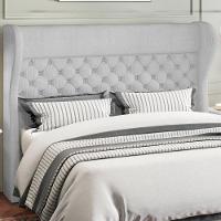 Cabeceira Cama Box Queen 160 Cm P05 Madrid Linho Cinza - 5