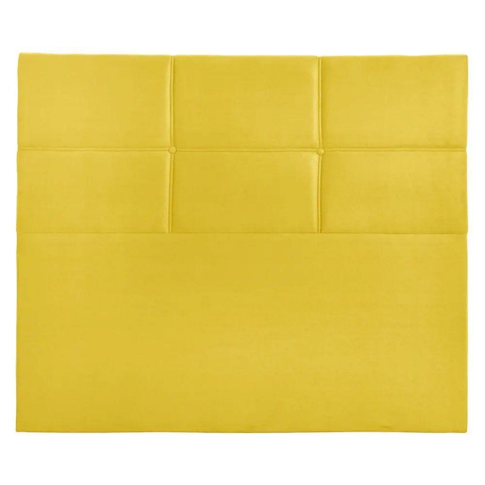 Cabeceira Estofada Milena 1,60 Queen Shop Das Cabeceira Amarelo - 1
