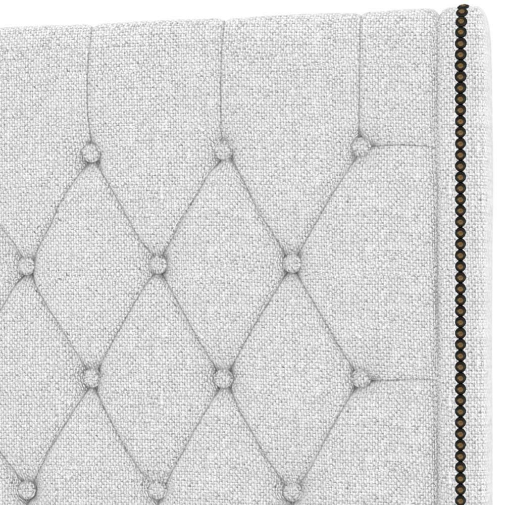 Cabeceira Cama Box King 195cm Estofada Frizza P05 Linho Cinza Claro - 2