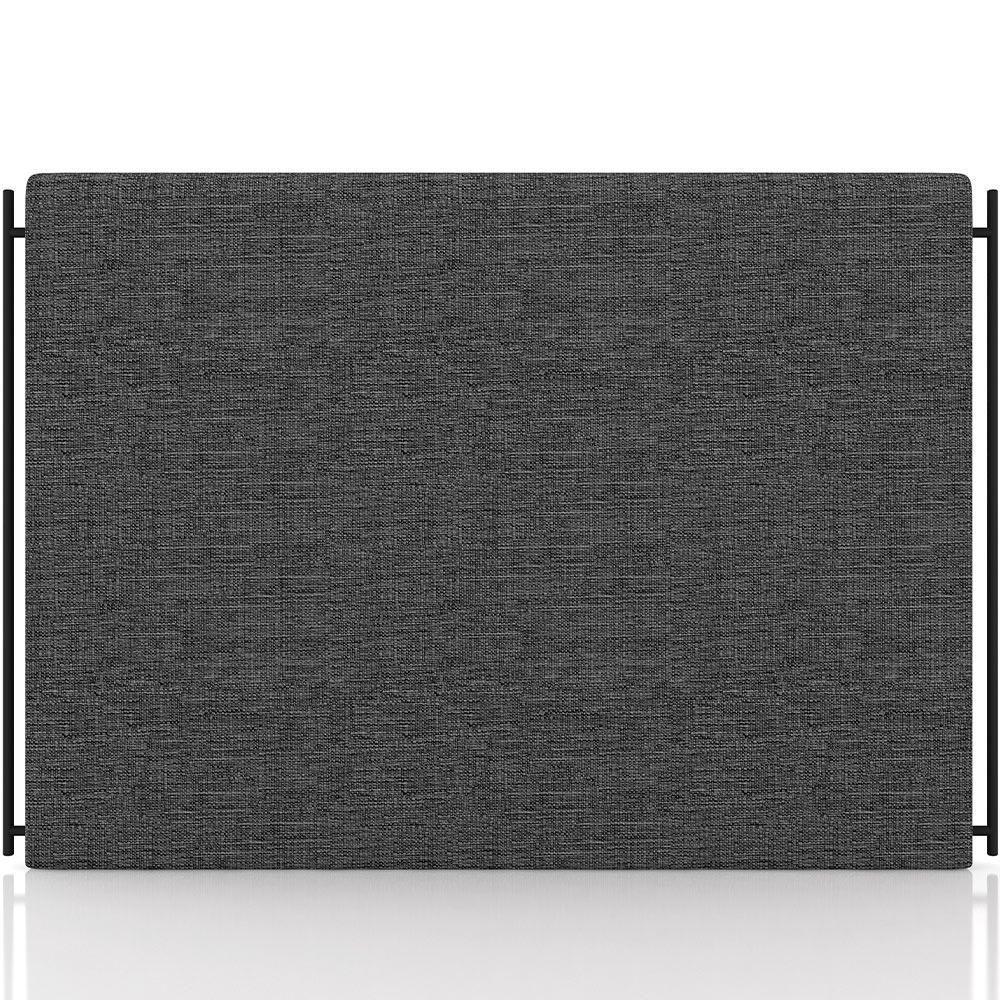 Cabeceira Cama Box King 195cm Estofada Goya P05 Linho Cinza Escuro - Lyam Decor - 5