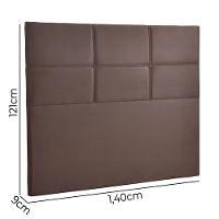 Cabeceira Estofada Milena 1,40 Casal Suede Shop Das Cabeceir Café - 2