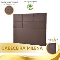 Cabeceira Estofada Milena 1,40 Casal Suede Shop Das Cabeceir Café - 6