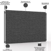 Cabeceira Cama Box Casal 140cm Estofada Goya P05 Linho Cinza Escuro - Lyam Decor - 7