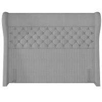 Cabeceira Cama Box Queen 160 Cm P05 Madrid Linho Cinza Escuro