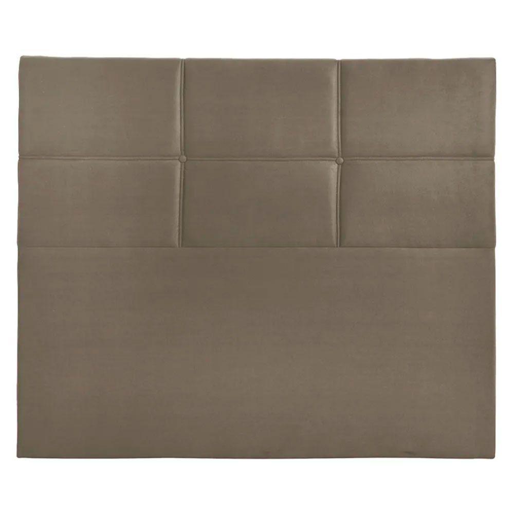 Cabeceira Estofada Milena 1,95 Sued Shop Das Cabeceiras Bege - 1