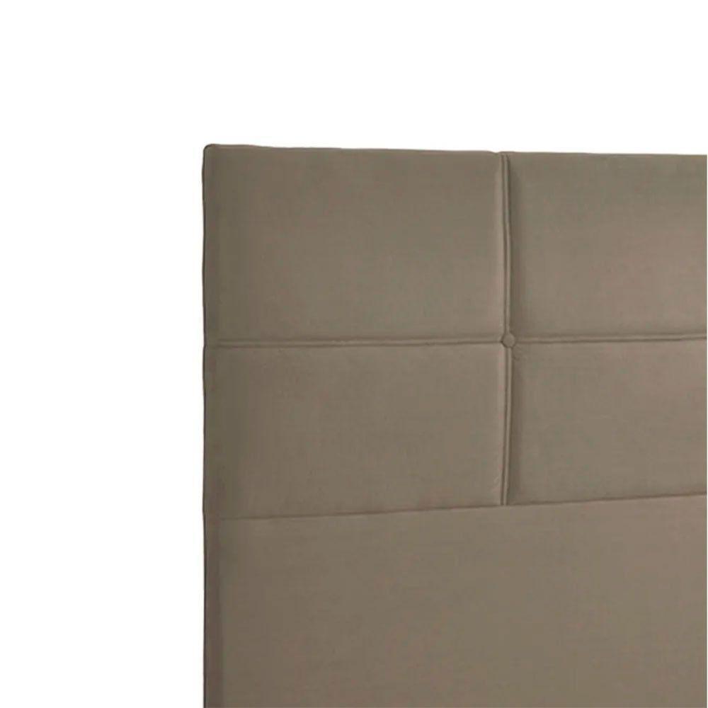 Cabeceira Estofada Milena 1,95 Sued Shop Das Cabeceiras Bege - 2