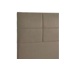 Cabeceira Estofada Milena 1,95 Sued Shop Das Cabeceiras Bege - 2