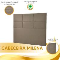 Cabeceira Estofada Milena 1,95 Sued Shop Das Cabeceiras Bege - 3