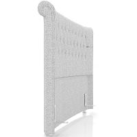 Cabeceira Cama Box Casal 140cm Estofada Meora P05 Linho Cinza Claro