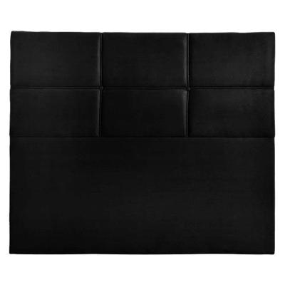 Cabeceira Estofada Milena 1,95 Veludo Shop Das Cabeceiras Preto