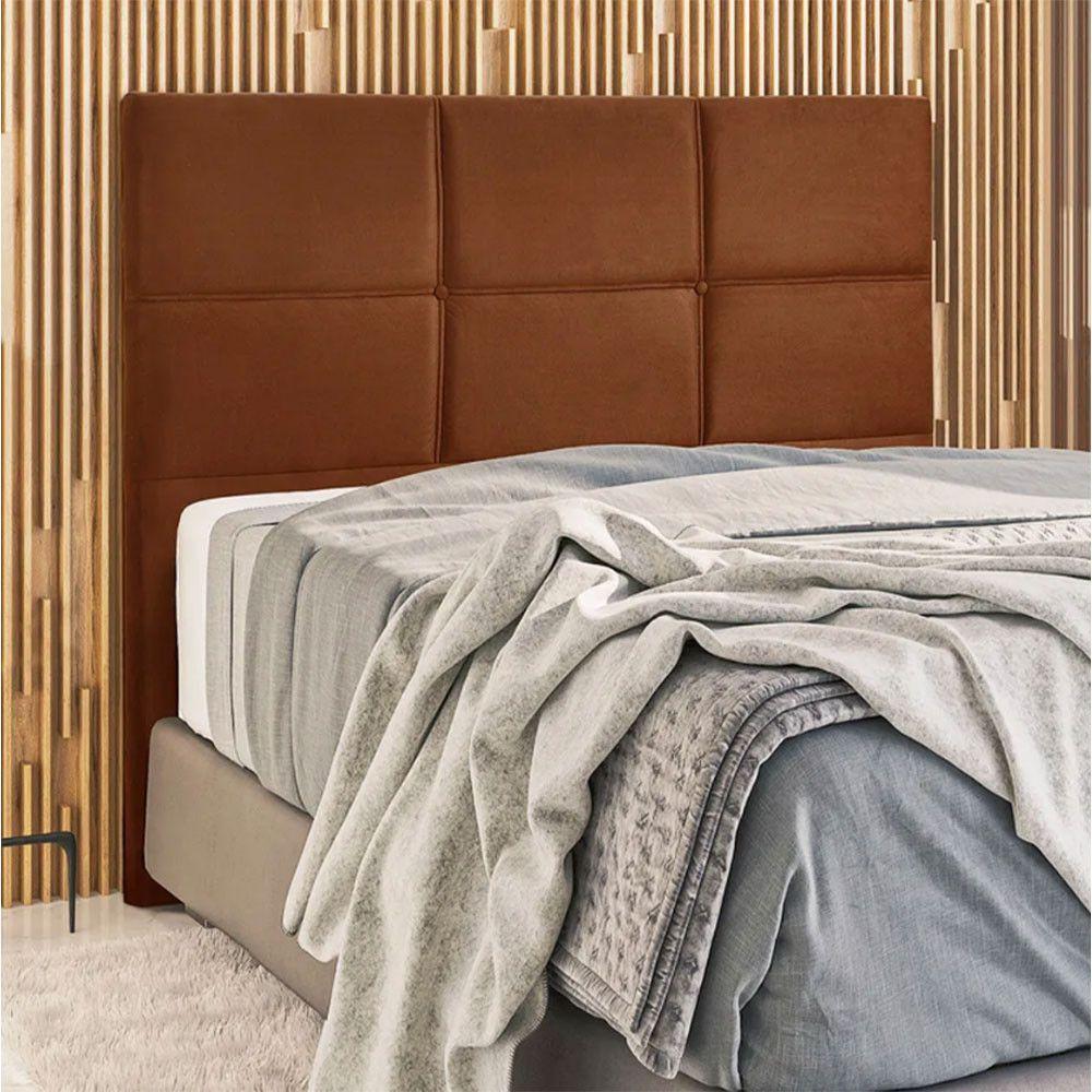 Cabeceira Estofada Milena 1,40 Casal Shop Das Cabeceiras Terracota - 5