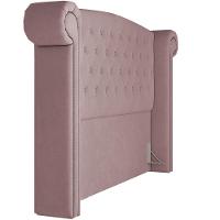 Cabeceira Cama Box King Com Tachas 195 Cm Sofia P05 Veludo Rosê - 3