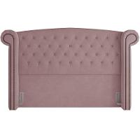 Cabeceira Cama Box King Com Tachas 195 Cm Sofia P05 Veludo Rosê