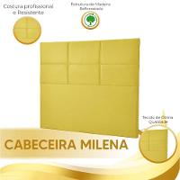 Cabeceira Estofada Milena 1,40 Casal Shop Das Cabeceiras Amarelo - 2