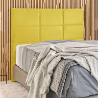 Cabeceira Estofada Milena 1,40 Casal Shop Das Cabeceiras Amarelo - 5