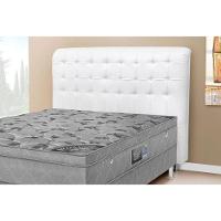 Cabeceira Dama 1,00 Cm Cama Box Solteiro Corino Branco - 2