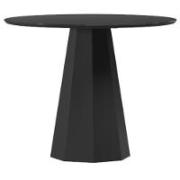 Mesa De Jantar 100x100 Cm Isis Com Vidro Preto - New Ceval - 1