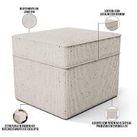 Poltrona De Amamentação Com Balanço E Puff Mavie L02 Linho Cru - Lyam Decor - 5