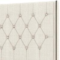 Cabeceira Cama Box Casal 140cm Estofada Frizza P05 Linho Creme - 2