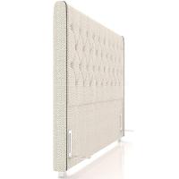 Cabeceira Cama Box Casal 140cm Estofada Frizza P05 Linho Creme