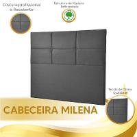 Cabeceira Estofada Milena 1,40 Casal Suede Shop Das Cabeceir Chumbo