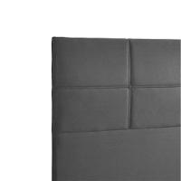 Cabeceira Estofada Milena 1,40 Casal Suede Shop Das Cabeceir Chumbo - 6