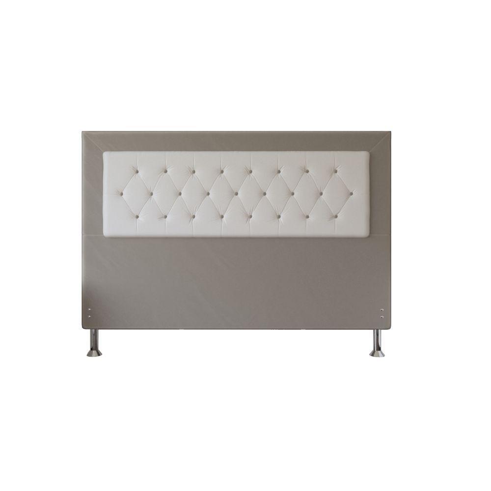 Cabeceira Havana 1,95 Cm Cama Box King Size Suede Bege - 1