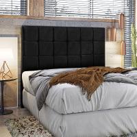 Cabeceira Cama Box Queen 1,60 Julia Preto Shop Das Cabeceira Preto - 2