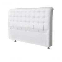 Cabeceira Dama 1,60 Cm Cama Box Queen Corino Branco - 1