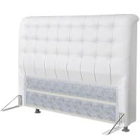 Cabeceira Dama 1,60 Cm Cama Box Queen Corino Branco - 2