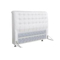 Cabeceira Dama 1,60 Cm Cama Box Queen Corino Branco - 3