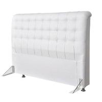 Cabeceira Dama 1,60 Cm Cama Box Queen Corino Branco - 5