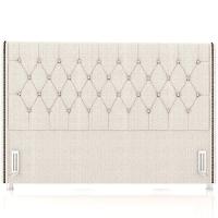 Cabeceira Cama Box Queen 160cm Estofada Frizza P05 Linho Creme - 6