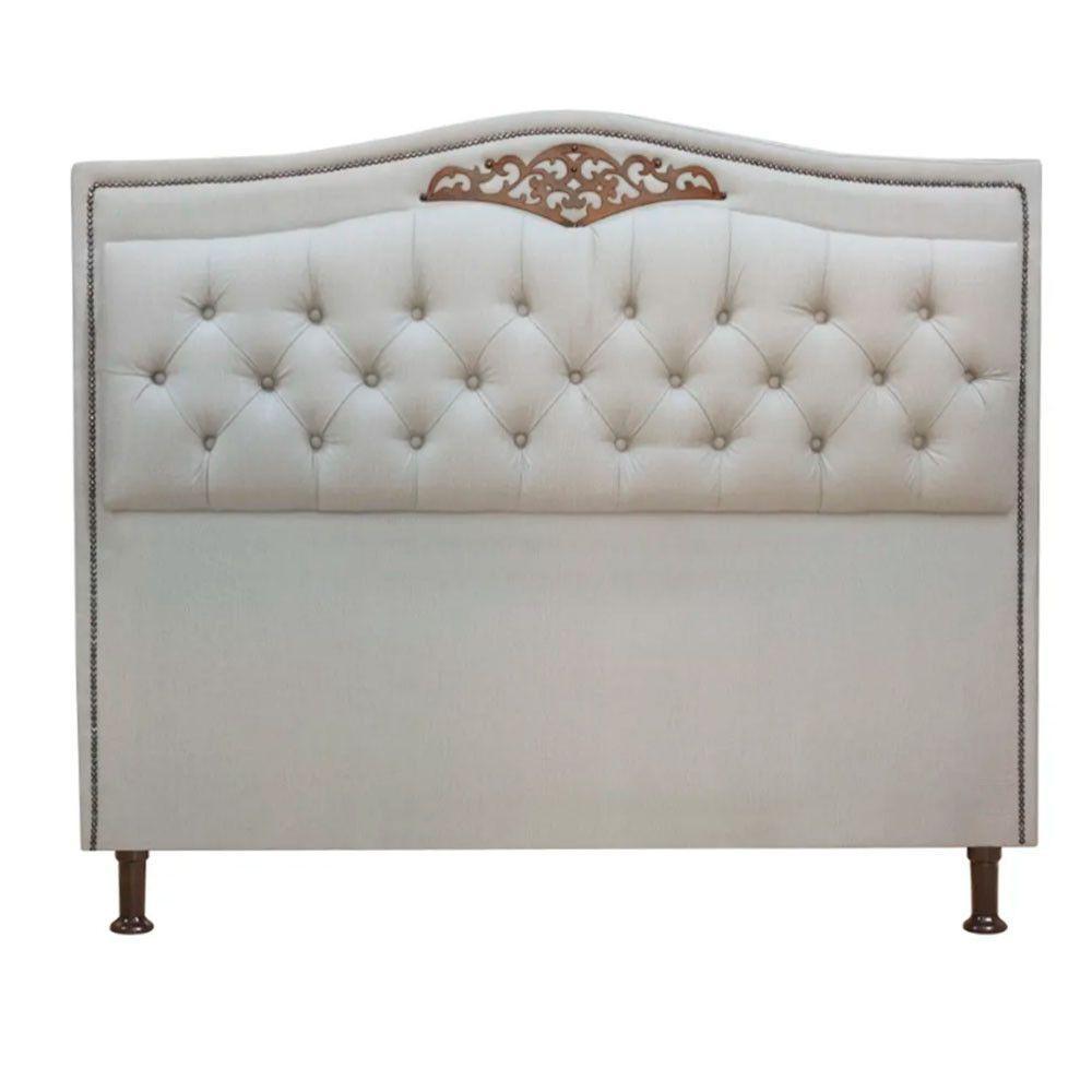 Cabeceira Holanda 1,40 Casal Linho Shop Das Cabeceiras Carvalho - 1