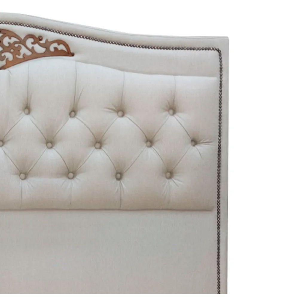 Cabeceira Holanda 1,40 Casal Linho Shop Das Cabeceiras Carvalho - 3