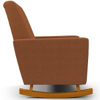 Poltrona De Amamentação Com Balanço Ravena W01 Bouclê Terracota - Lyam Decor - 2