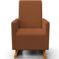 Poltrona De Amamentação Com Balanço Ravena W01 Bouclê Terracota - Lyam Decor - 5