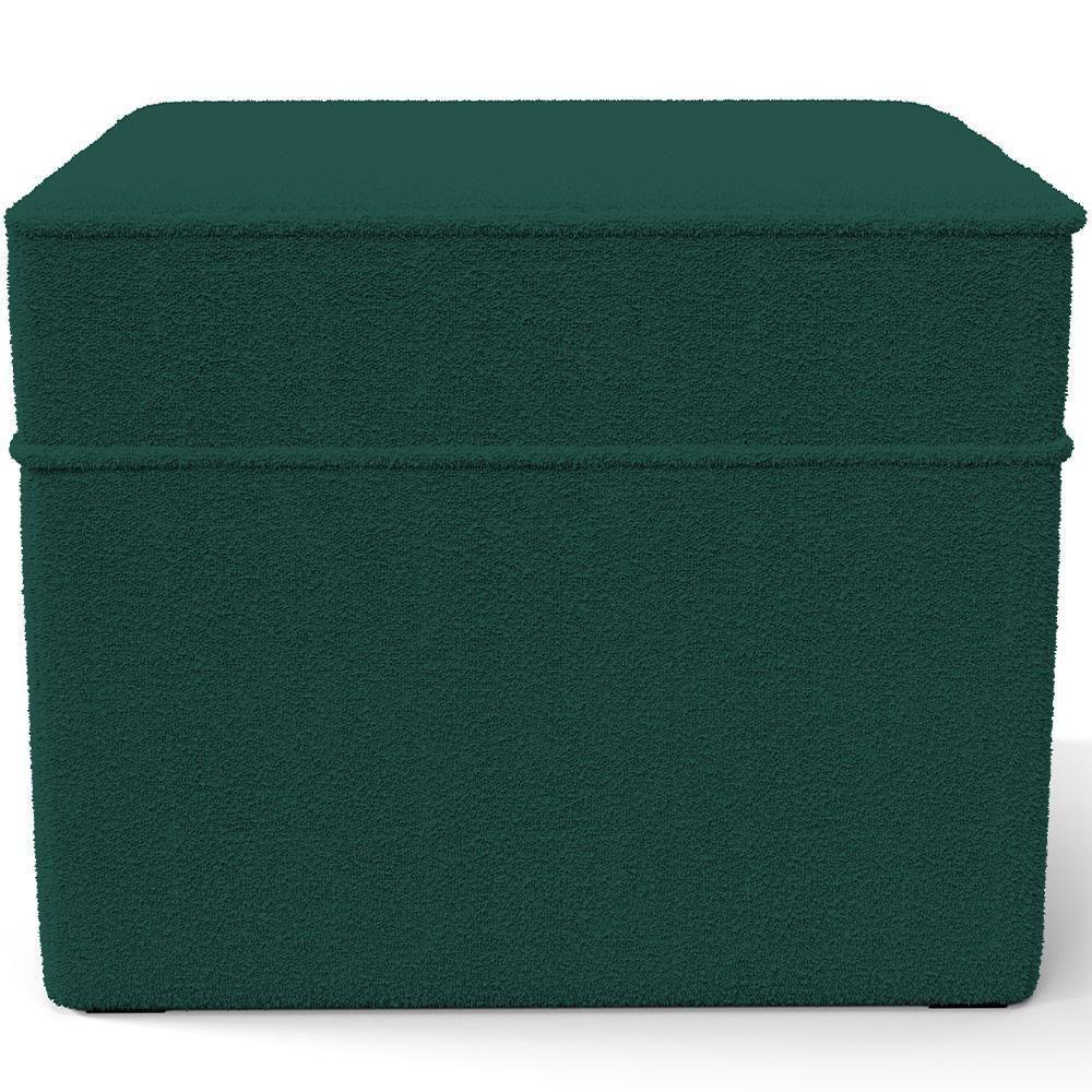 Poltrona De Amamentação Com Balanço E Puff Mavie L02 Bouclê Verde - Lyam Decor - 6