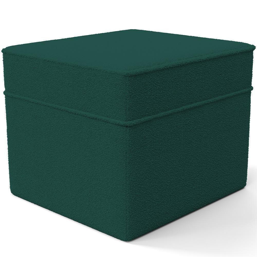 Poltrona De Amamentação Com Balanço E Puff Mavie L02 Bouclê Verde - Lyam Decor - 7