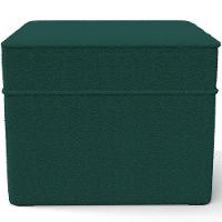 Poltrona De Amamentação Com Balanço E Puff Mavie L02 Bouclê Verde - Lyam Decor - 6