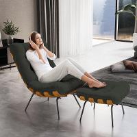 Poltrona Costela L02 Com Puff Sala De Estar Linho Verde - Lyam Decor - 7