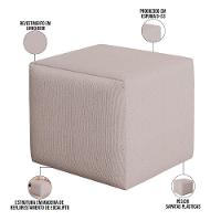 Poltrona De Amamentação Com Balanço E Puff Ravena W01 Linho Bege - Lyam Decor - 5