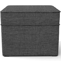 Poltrona De Amamentação Com Balanço E Puff Mavie L02 Linho Cinza Escuro - Lyam Decor - 6