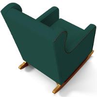 Poltrona De Amamentação Com Balanço Mavie L02 Bouclê Verde - Lyam Decor - 2